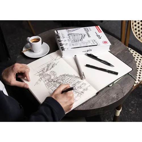Marker Uni pin gift set Urban Sketching with tutorial + mechanical pencil M5-228 0.5 mm in box 8/1 302422228-4