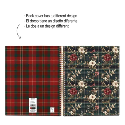 Notebook Miquelrius A5 Highland Days Poppies 100L 70g/m2 squared MR4414-5