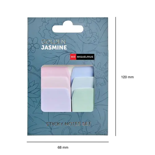 Sticky notes block Miquelrius 34x45/57/68 mm Golden Jazmine 3/1 MR7780-4