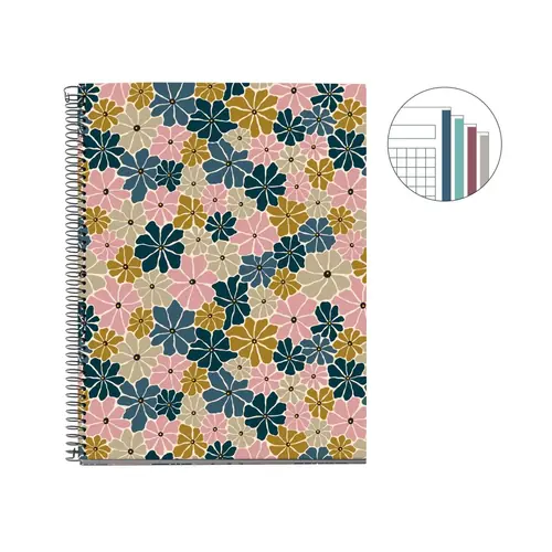 College block Miquelrius A4 Boho Essence Mix 100L 70g/m2 squared MR4404-4
