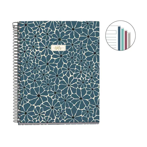 College block Miquelrius A5 Boho Essence Prussia 100L 70g/m2 ruled MR4409-3