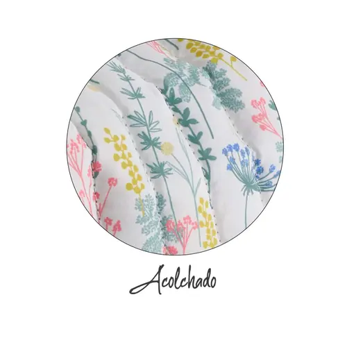 Cosmetic bag Miquelrius Hidden Forest padded Floral white MR19571-2