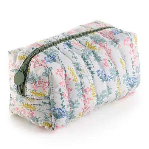 Cosmetic bag Miquelrius Hidden Forest padded Floral white MR19571-3
