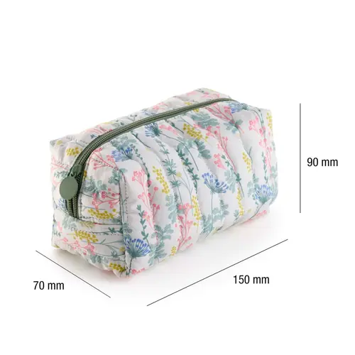 Cosmetic bag Miquelrius Hidden Forest padded Floral white MR19571-4