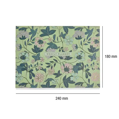 Weekly planner Miquelrius Golden Jazmine 240x180 mm Green floral MR7779-1