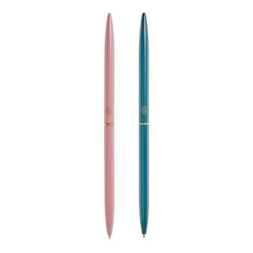 Set of ballpoint pens Miquelrius Boho Essence metal blue ink Pink and Blue 2/1 MR12048-1