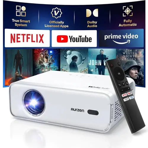 Projektor Vankyo Aurzen EAZZE D1 - FHD 1080P, 200 ANSI, Smart OS, Dolby Audio-3