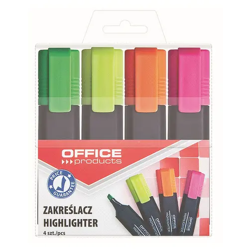 Text markeri Office (žuti, rozi, zeleni, narančasti) kosi vrh PVC vrećica 4/1 17726-0