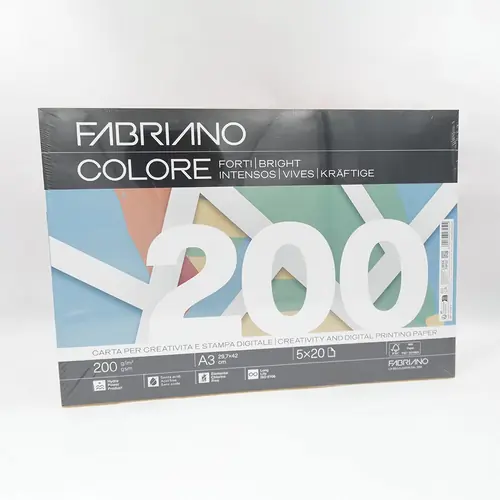 Papir Fabriano Colore A3/200g miješani tamni 100L 19100818-0