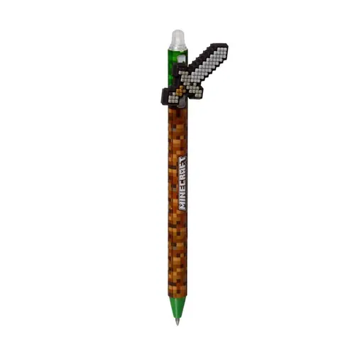 Puckator erasable ballpoint pen with Minecraft tools silicone topper, assorted 36/1 PEN275-2