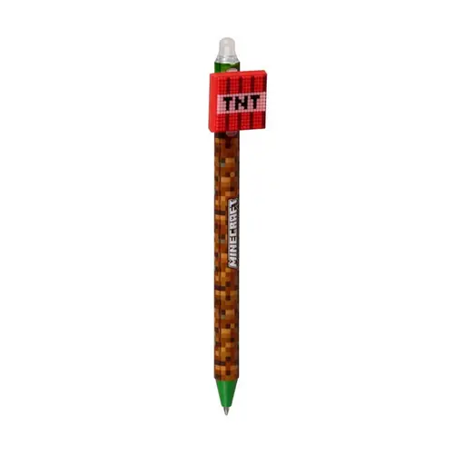 Puckator erasable ballpoint pen with Minecraft tools silicone topper, assorted 36/1 PEN275-4