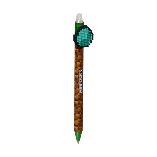 Puckator erasable ballpoint pen with Minecraft tools silicone topper, assorted 36/1 PEN275-5