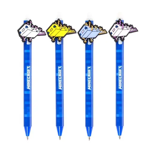 Puckator erasable ballpoint pen with PVC Minecraft topper, assorted 36/1 PEN289-1
