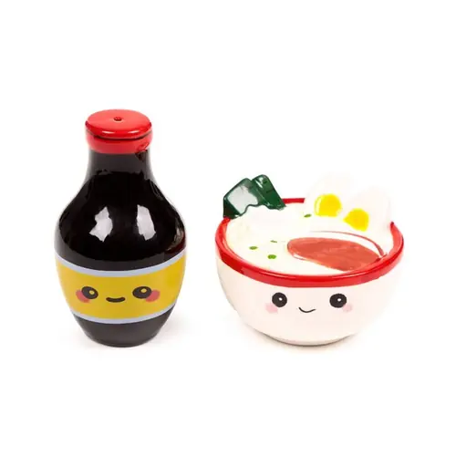 Keramički set za sol i papar Puckator Foodiemals Nori ramen SP110-0
