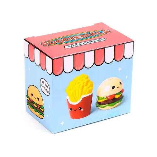Keramički set za sol i papar Puckator Hammy the Burger & Fries SP113-1