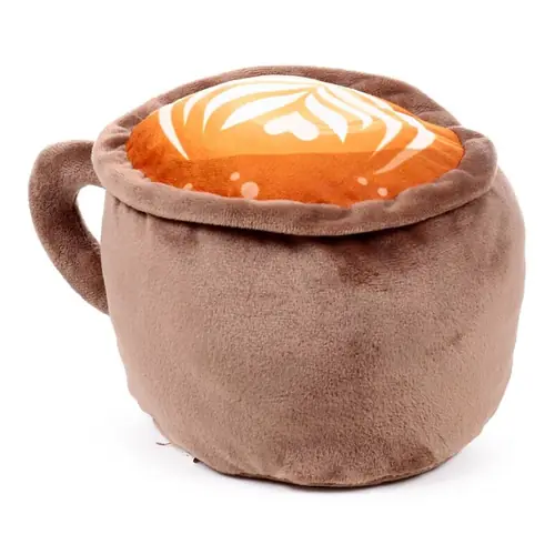 Plišani stoper za vrata Puckator Foodiemals Cappuccino DST168-6
