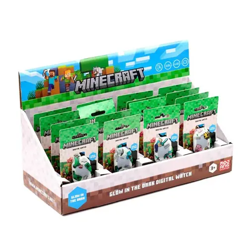 Silikonski digitalni sat Puckator Minecraft Glow in the Dark sortirano 12/1 WATC24-0