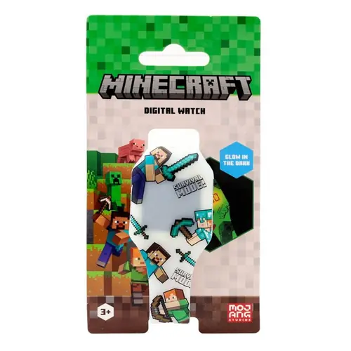 Silikonski digitalni sat Puckator Minecraft Glow in the Dark sortirano 12/1 WATC24-5