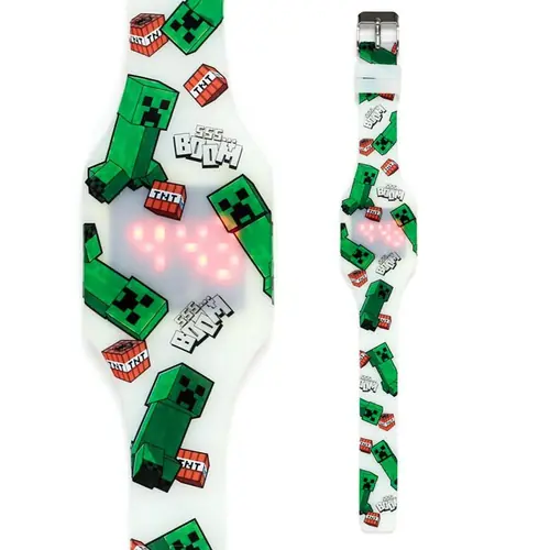 Silikonski digitalni sat Puckator Minecraft Glow in the Dark sortirano 12/1 WATC24-7
