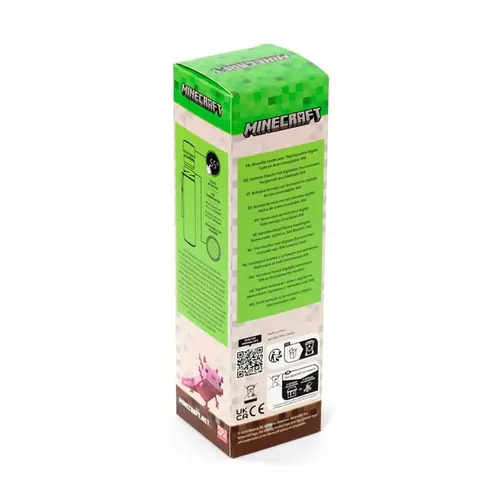 Termalna boca Puckator Minecraft Axolotl s digitalnim termometrom 450 ml BOT344-2