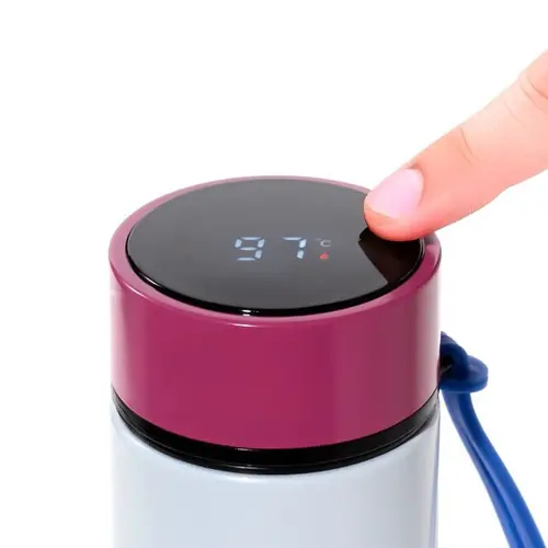 Termalna boca Puckator Minecraft Axolotl s digitalnim termometrom 450 ml BOT344-3
