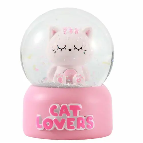 Snow globe iTotal Cat pink XL3189-0