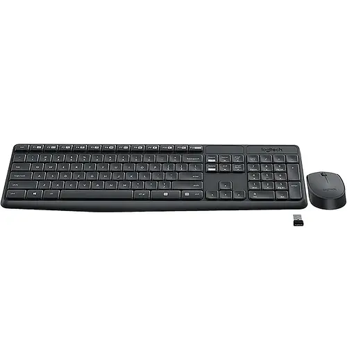 Tipkovnica + Miš Logitech MK235 Wireless Desktop, bežična, siva 920-007931-0