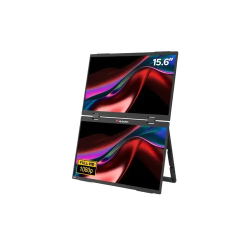 Prijenosni monitor dvostruki 15.6" Verbatim #32403 Full HD 1080p, 2xUSB-C/1xHDMI/1xUSB-A-0