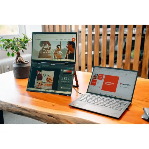 Prijenosni monitor dvostruki 15.6" Verbatim #32403 Full HD 1080p, 2xUSB-C/1xHDMI/1xUSB-A-4