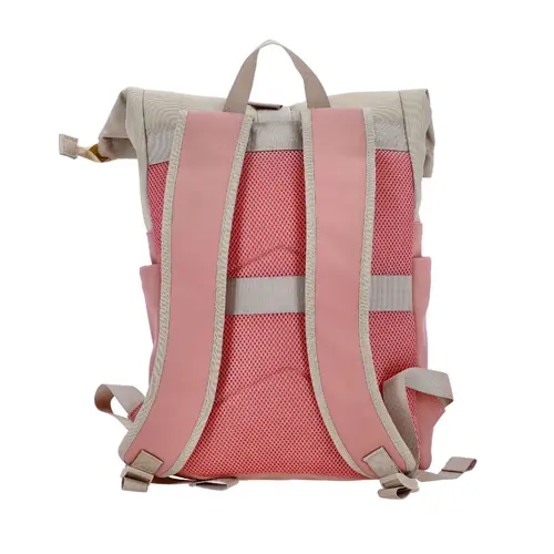 Ruksak Swiss Only s preklopnim (roll-top) zatvaranjem 29x12x42cm 16L rozo bež SO-124-PBEIGE-1