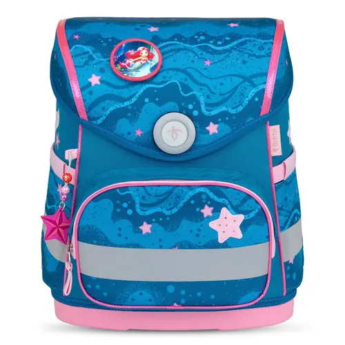 Torba školska Belmil compact with patches mermaid 405-41/AG/B/3-1