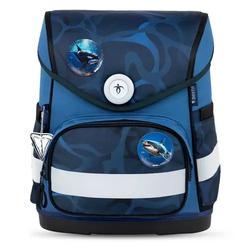 Torba školska Belmil compact with patches wave storm 405-41/AG/B/12-0