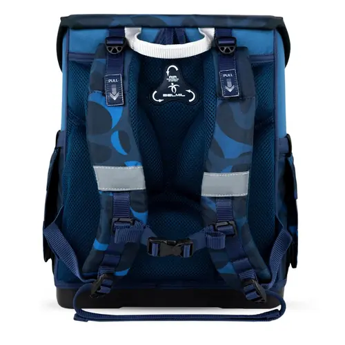 Torba školska Belmil compact with patches wave storm 405-41/AG/B/12-4