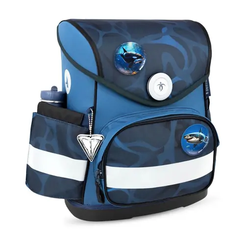 Torba školska Belmil compact with patches wave storm 405-41/AG/B/12-6