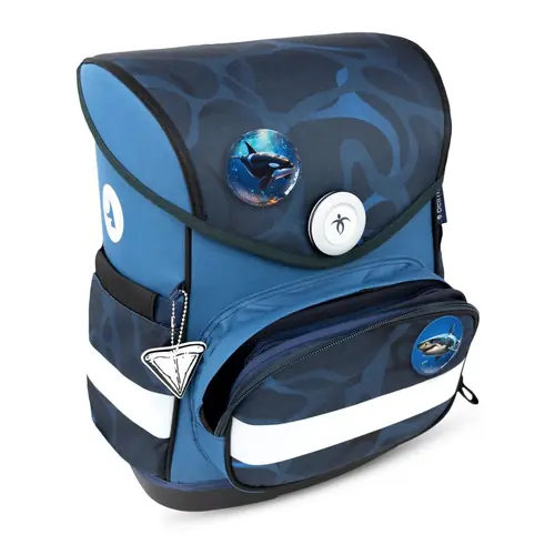 Torba školska Belmil compact with patches wave storm 405-41/AG/B/12-7