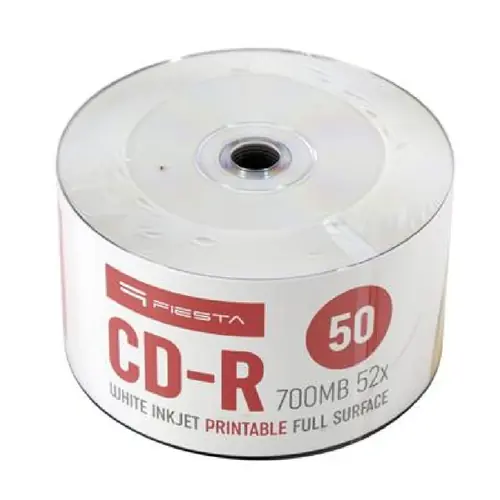 CD-R Platinet Fiesta #43718 700MB 52x, Wrap Spindle 50/1, Printable-0