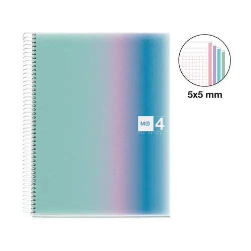 Kolegij blok Miquelrius A4 70g 120L spiralni kocke Aurora Santorini MR4082-1