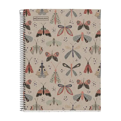 Kolegij blok Miquelrius A4 80g 80L spiralni crte Eco Ecobutterfly MR6109-0