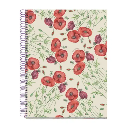 Kolegij blok Miquelrius A4 90g 80L spiralni kocke Entredos Papaver Rhoedas MR4500-0