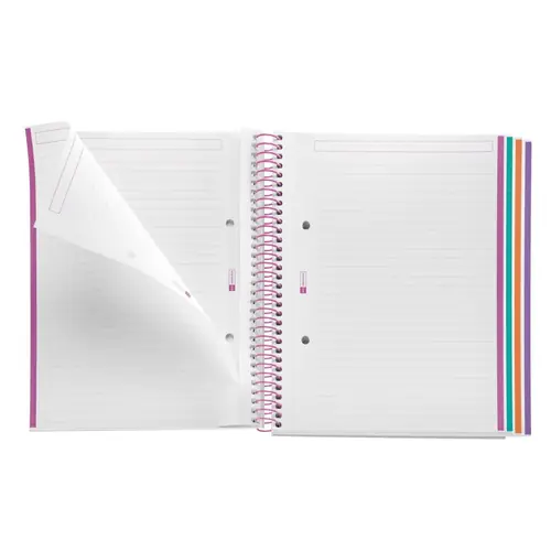 Kolegij blok Miquelrius A5 70g 100L spiralni crte Lifestyle Stickers Happy Fruits MR4291-2