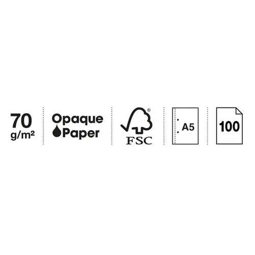 Kolegij blok Miquelrius A5 70g 100L spiralni crte Lifestyle Stickers Happy Fruits MR4291-4