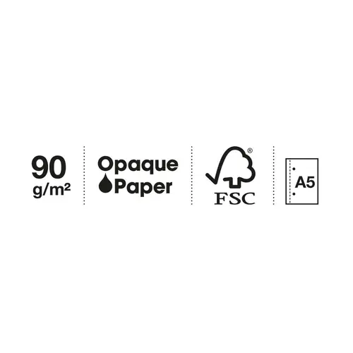 Kolegij blok Miquelrius A5 90g 80L spiralni crte Emotions Black MR4394-4