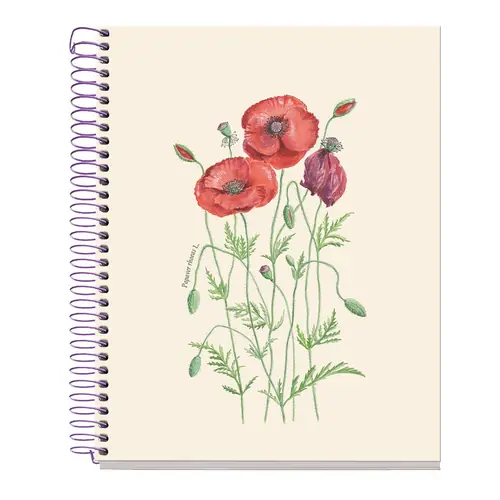Kolegij blok Miquelrius A5 90g 80L spiralni crte Entredos Papaver Rhoedas MR4506-0