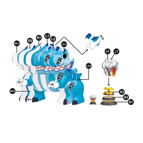 Puzzle 3D Apli Dinos Allosaurus 20046-2