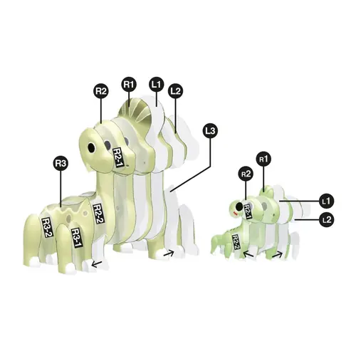 Puzzle 3D Apli Dinos Brachiosaurus 20039-2