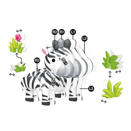 Puzzle 3D Apli Wild Zebra 20024-2