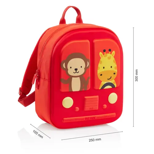Ruksak mini Miquelrius 1 odjeljak Bus Stop crveni 10L MR19390-2