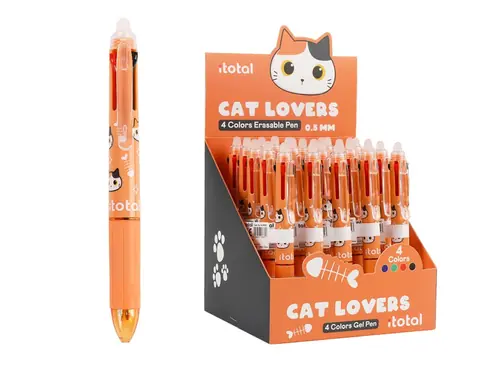 Kemijska olovka iTotal piši briši Cat narančasta 4 boje 25/1 XL1806C-0