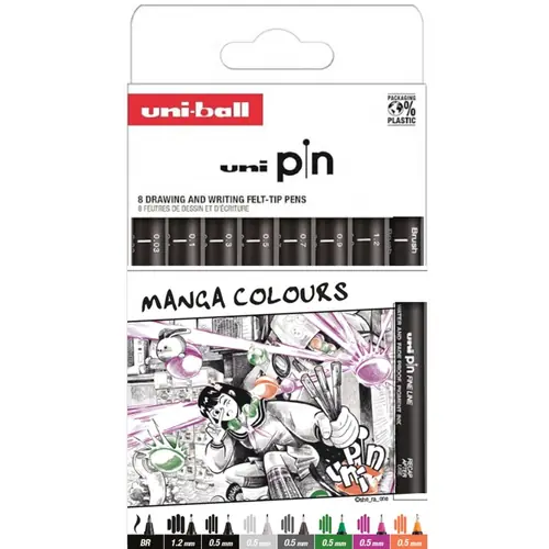 Marker Uni PIN-200 set 8P manga colours-0