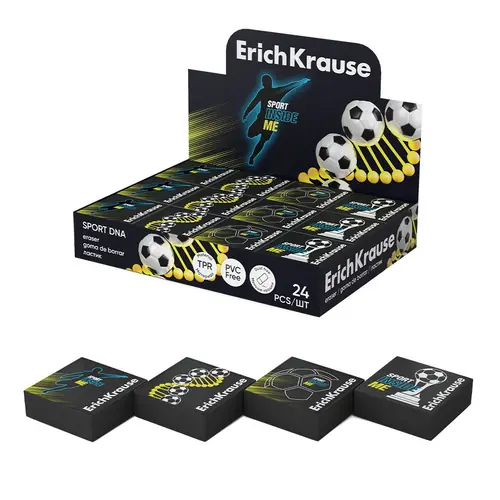 Eraser ErichKrause Sport DNA assorted 60787-0